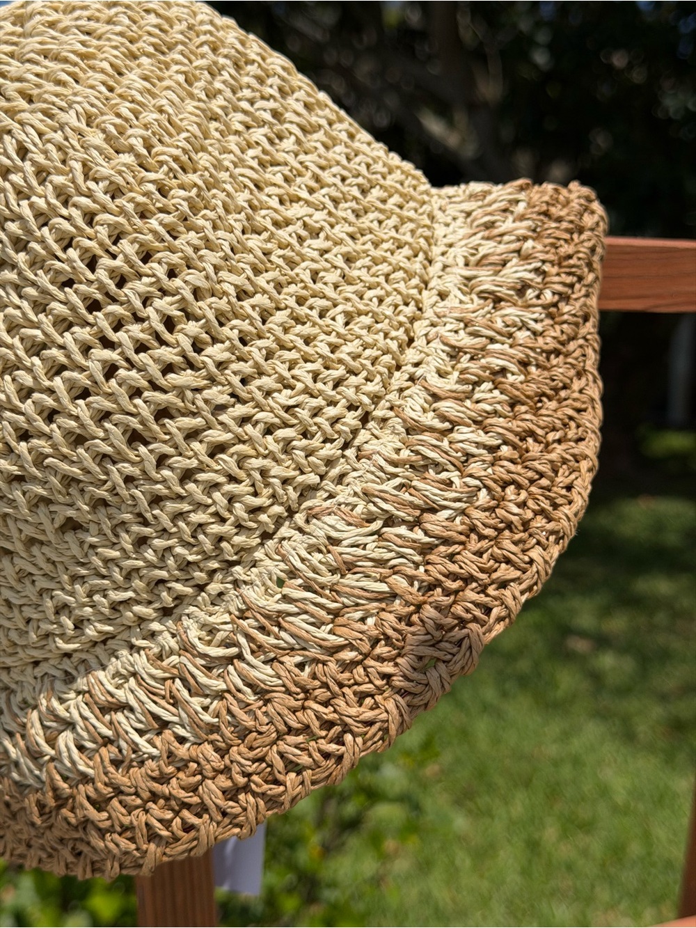 EUGENIA KIM Straw Two-Tone Crochet Bucket Hat - Picture 16 of 16